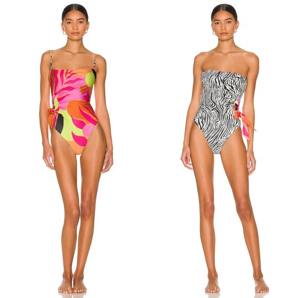Agua Bendita Other - Agua Bendita x REVOLVE NEW Esme Reversible Colorful One Piece Swimsuit Size L